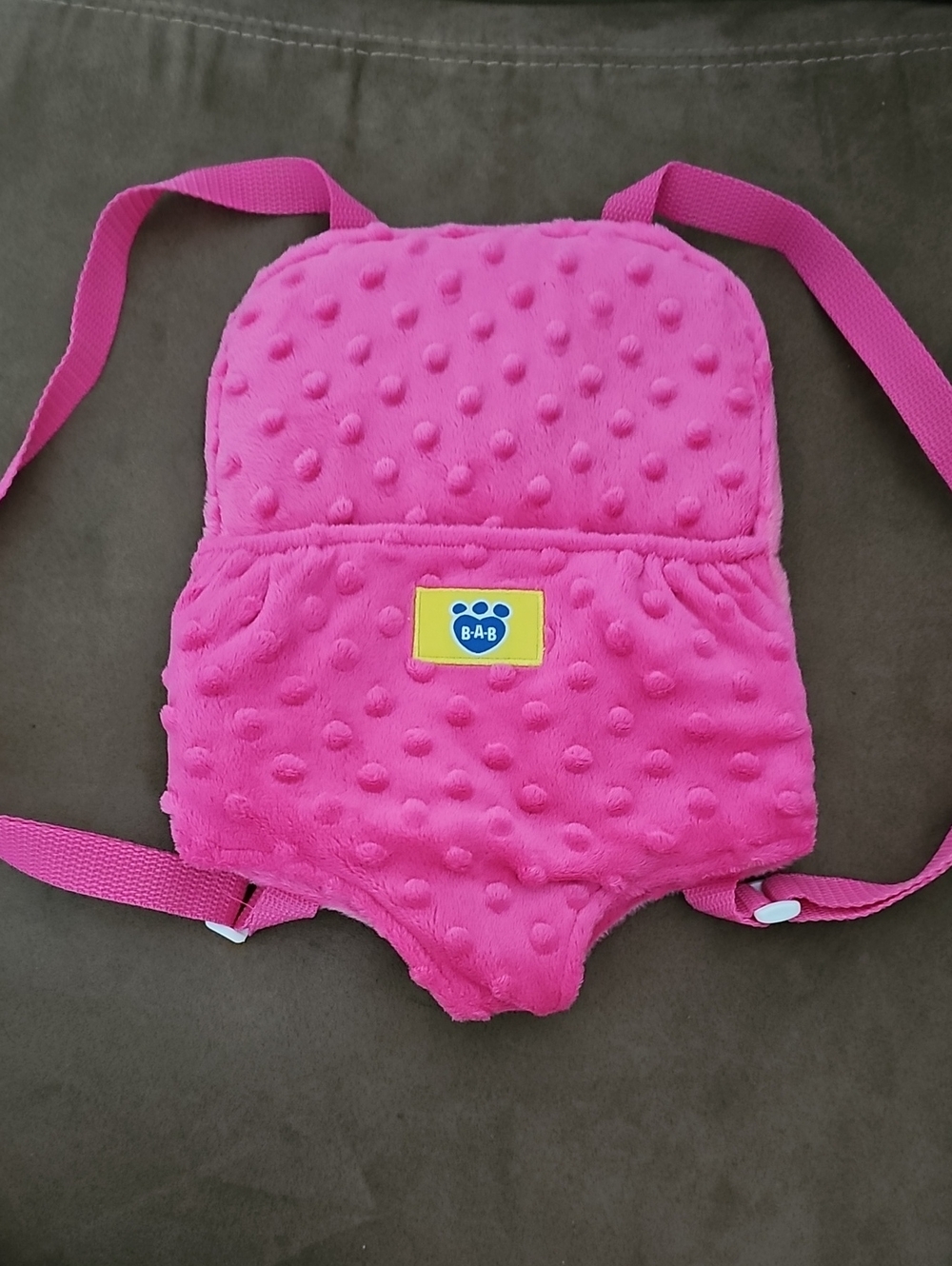 Build A Bear Pink Plush Backpack Carrier